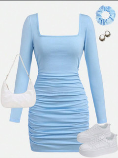پیراهن یقه خشتی زنانه(code:320)