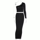 ست دوتکه زنانه با تاپ و دامن در چهار رنگ