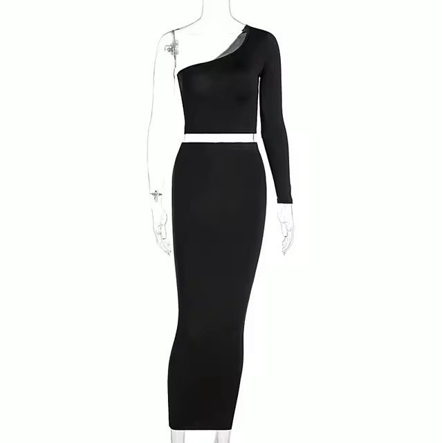 ست دوتکه زنانه با تاپ و دامن در چهار رنگ