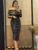 پیراهن زنانه حریرکش آف شولدربلند(code:308)