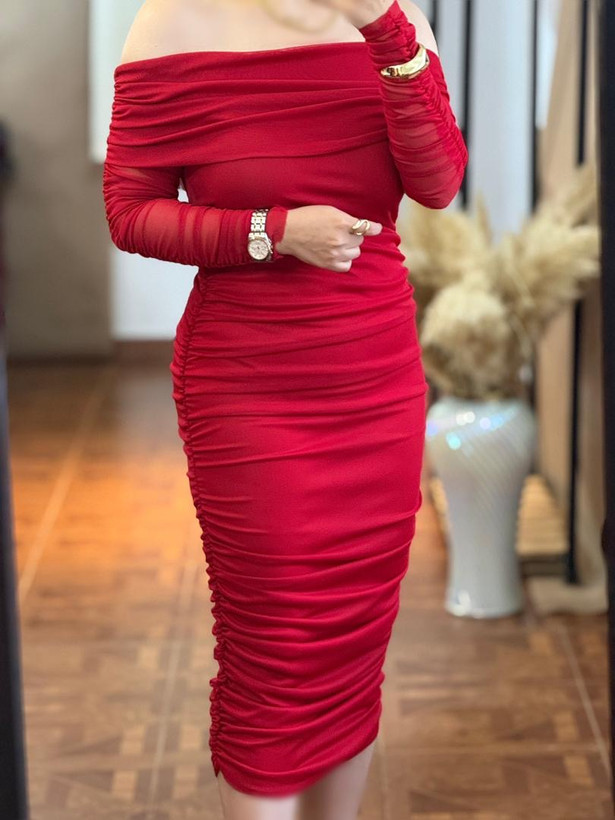 پیراهن زنانه حریرکش آف شولدربلند(code:308)